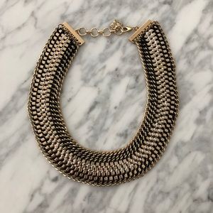 BCBG Black and Gold Collar Necklace